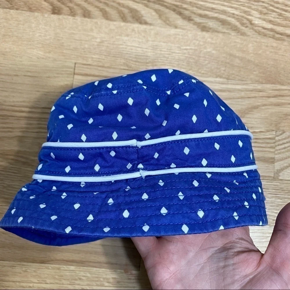 Gymboree Bucket Hat Polka Dot Print Blue White Kids Toddler Girl